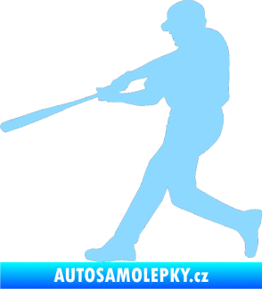 Samolepka Baseball 014 levá světle modrá