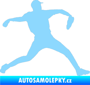 Samolepka Baseball 019 pravá světle modrá