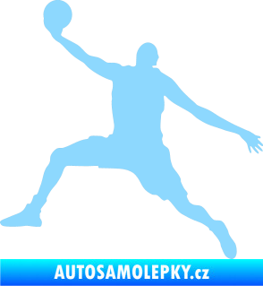 Samolepka Basketbal 002 levá světle modrá