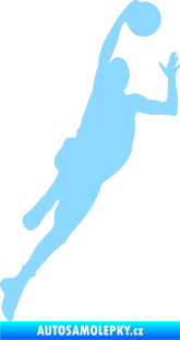 Samolepka Basketbal 003 pravá světle modrá