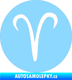 Samolepka Beran zvěrokruh 001 - horoskop světle modrá