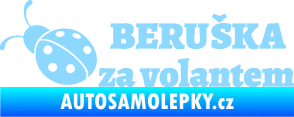 Samolepka Beruška za volantem světle modrá