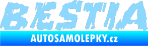 Samolepka Bestia světle modrá