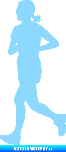 Samolepka Běžkyně 001 levá jogging světle modrá