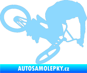 Samolepka Biker 001 pravá světle modrá