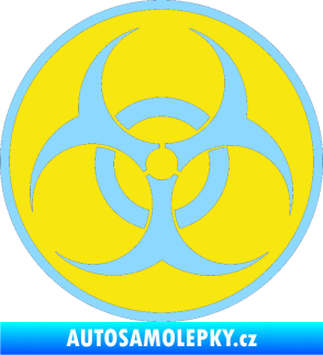 Samolepka Biohazard barevný  světle modrá