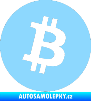 Samolepka Bitcoin 001 světle modrá
