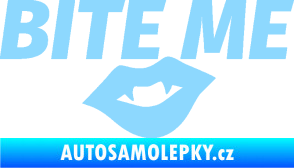 Samolepka Bite me  světle modrá