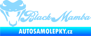 Samolepka Black mamba nápis světle modrá