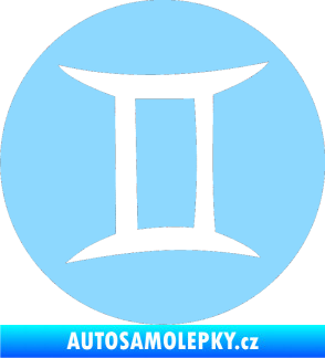Samolepka Blíženci 001 - horoskop světle modrá