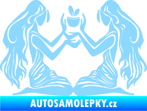 Samolepka Blíženci 005  světle modrá