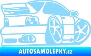 Samolepka BMW e46 karikatura pravá světle modrá