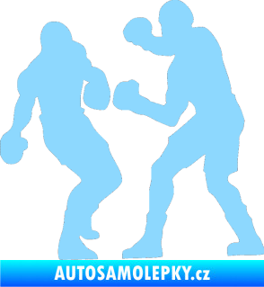 Samolepka Boxeři 001 levá světle modrá