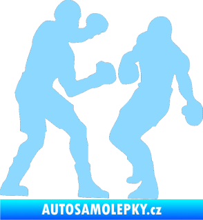 Samolepka Boxeři 001 pravá světle modrá