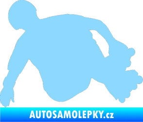 Samolepka Bruslař 001 pravá světle modrá