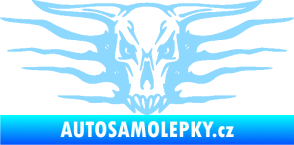 Samolepka Bůvolí lebka 001 trofej světle modrá