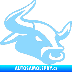 Samolepka Býk 001 pravá světle modrá