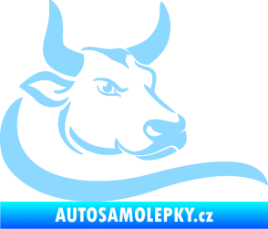 Samolepka Býk 008 pravá světle modrá