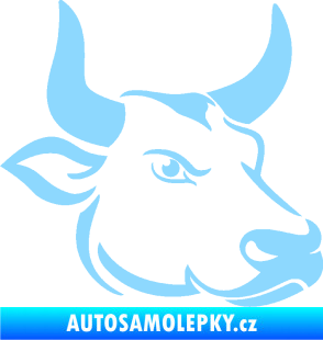 Samolepka Býk 009 pravá světle modrá