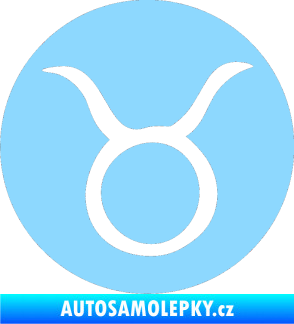 Samolepka Býk zvěrokruh 001 - horoskop světle modrá