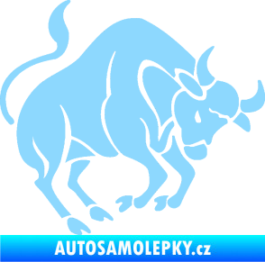 Samolepka Býk zvěrokruh 004 pravá světle modrá