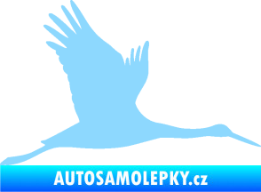 Samolepka Čáp 002 pravá světle modrá