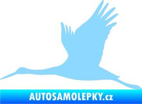 Samolepka Čáp 002 levá světle modrá