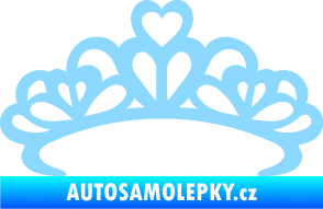 Samolepka Čelenka se srdíčky  světle modrá