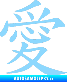 Samolepka Čínský znak Love světle modrá