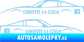 Samolepka Corvette C4 FB světle modrá