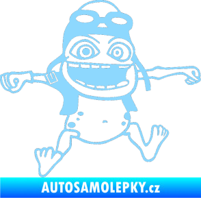 Samolepka Crazy frog pravá světle modrá