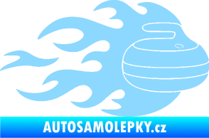 Samolepka Curling 005 pravá kámen světle modrá
