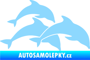 Samolepka Delfíni 001 pravá světle modrá