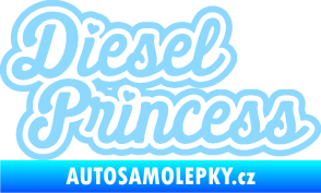 Samolepka Diesel princess nápis světle modrá
