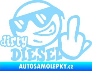 Samolepka Dirty diesel smajlík světle modrá