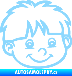 Samolepka Dítě v autě 036 pravá chlapec hlavička světle modrá