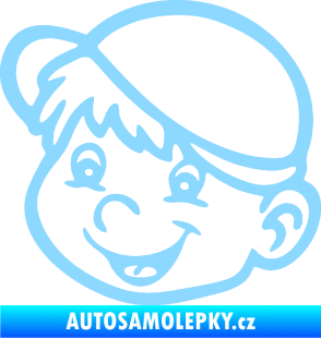 Samolepka Dítě v autě 038 levá kluk hlavička světle modrá