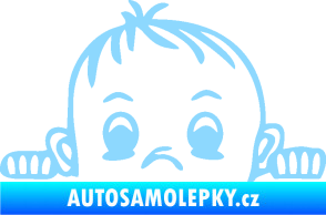 Samolepka Dítě v autě 045 levá chlapeček hlavička světle modrá