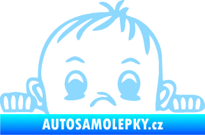 Samolepka Dítě v autě 045 pravá chlapeček hlavička světle modrá