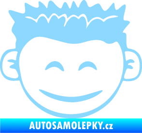 Samolepka Dítě v autě 048 levá kluk hlavička světle modrá