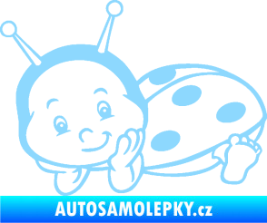 Samolepka Dítě v autě 063 levá beruška světle modrá