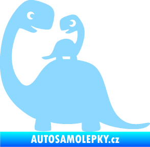 Samolepka Dítě v autě 105 levá dinosaurus světle modrá