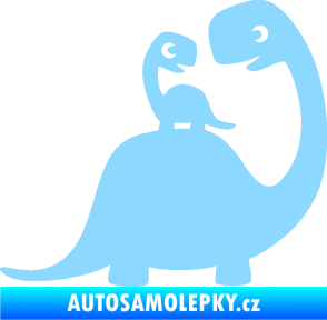 Samolepka Dítě v autě 105 pravá dinosaurus světle modrá