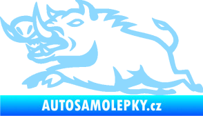 Samolepka Divoké prase 004 levá světle modrá