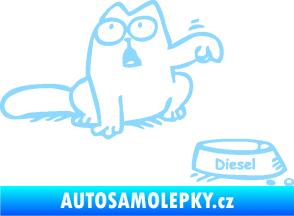 Samolepka Dolej diesel - pravá světle modrá