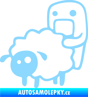 Samolepka Domo 005 levá love sheep světle modrá