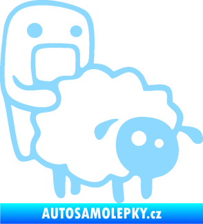 Samolepka Domo 005 pravá love sheep světle modrá