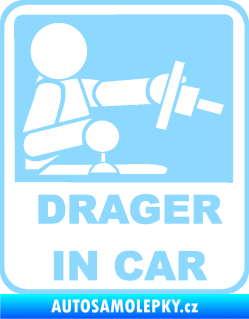 Samolepka Drager in car 001 světle modrá