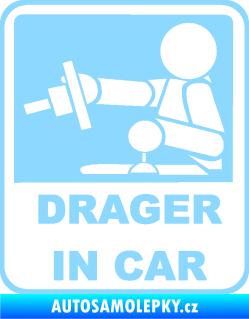 Samolepka Drager in car 002 světle modrá