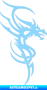 Samolepka Dragon 017 pravá světle modrá